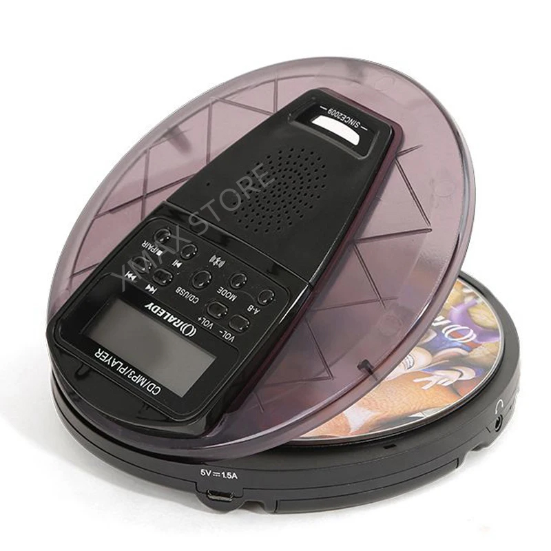 Portable CD Walkman with Bluetooth Speaker Ultra-thin CD Player Student English USB Flash Disk Repeat Speaker MP3 USB