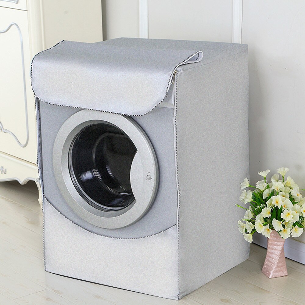 Silver Coating Dustproof Waterproof Case Front Load Laundry Dryer Covers Washing Machine Cover Washing Machine Cover Sunscreen