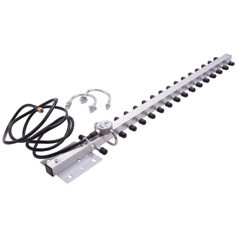 Antenne Yagi Wifi 2.4Ghz 25dbi Rp Sma pour l&#39;extérieur, amplificateur directionnel sans fil avec câble Modem: Default Title