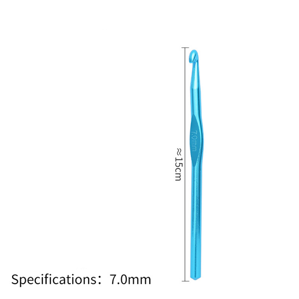 5pcs 2mm-10mm Sewing Needles Aluminium Crochet Hooks Needles Knit Weave Craft Yarn Sewing Tools Crochet Hooks Knitting Needles: DEEP BLUE