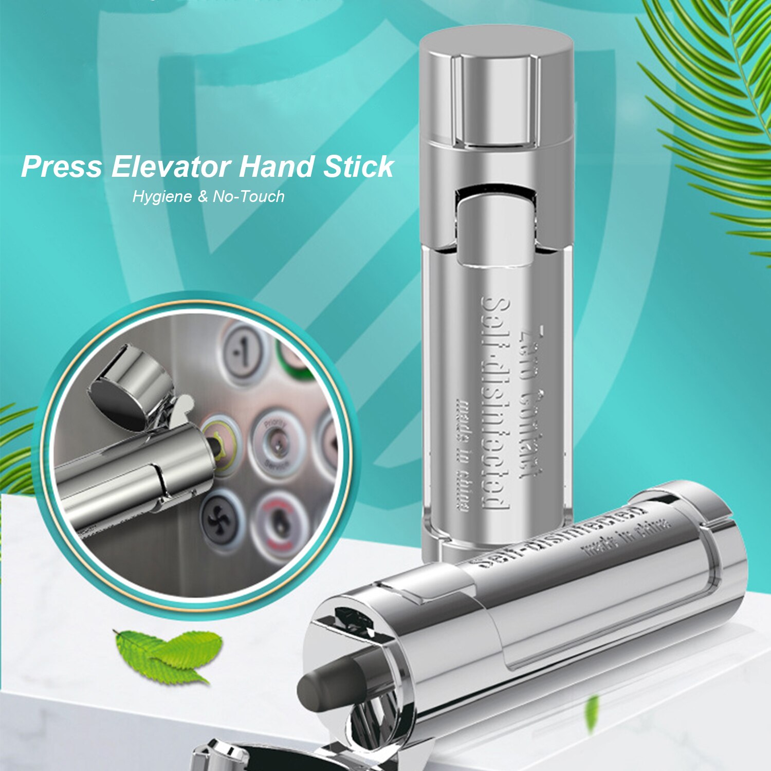 Ouvre-porte de nettoyage, poignée de porte, appuyer sur le bouton d'ascenseur, ouverture de porte sans contact