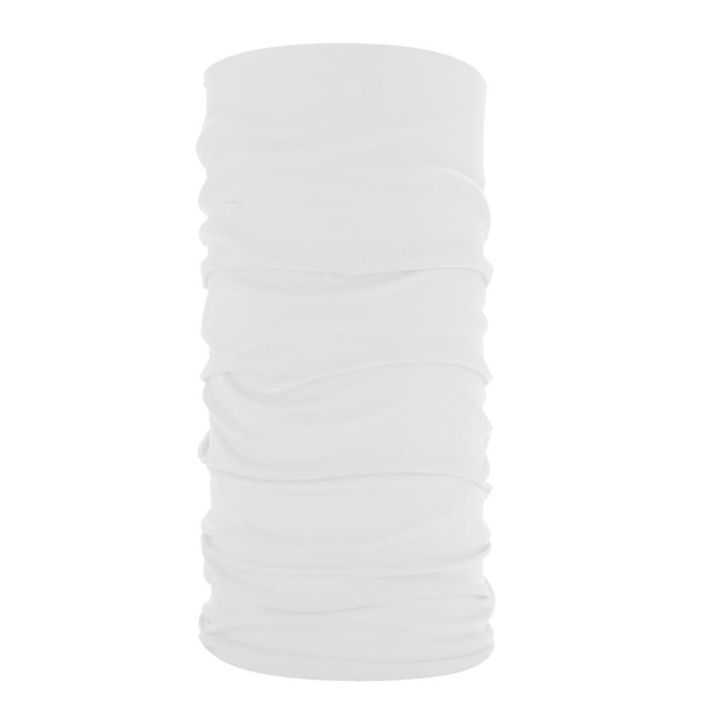 Turban d&#39;extérieur unisexe à séchage rapide, masque respirant multifonction, bandeau de protection faciale, cyclisme, sport: white