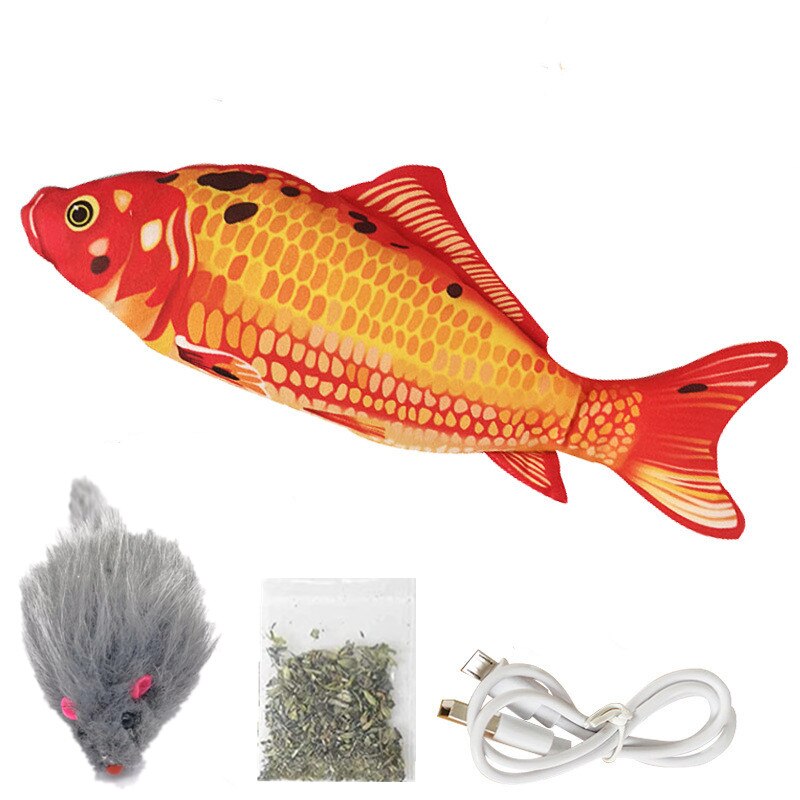 Electric Fish Catnip Toy Simulation Fish Funny Cat Jumping Fish Suitable for Indoor Cat Interactive Mobile Bouncing Fish Cat Toy: 6