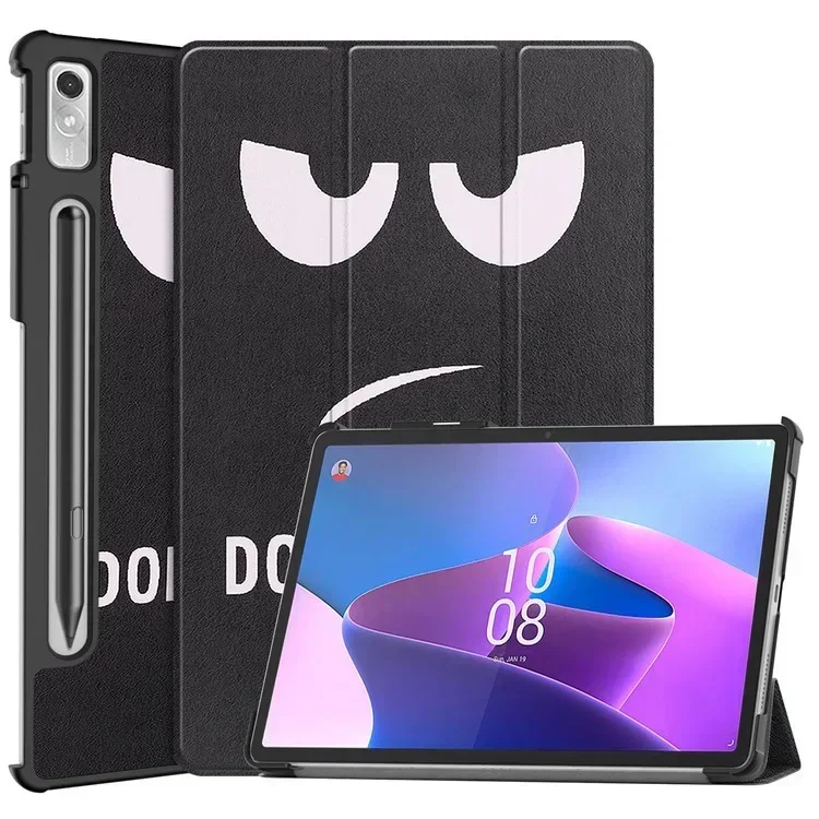For Lenovo tab P12 12.7 Case Magnetic Tri-Folding PU Leather Stand Tablet Cover for Xiaoxin Pad Pro 12.7 12 7 inch TB371FC: 12.4 / Navy Blue