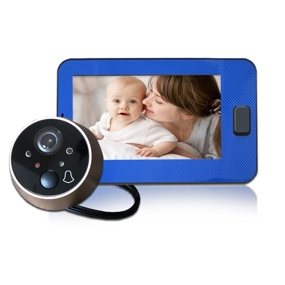 Kijkgaatje Deur Camera 4.3 Inch Kleurenscherm Met Elektronische Deurbel Led Verlichting Video Deur Kijker Video-Eye Home Security
