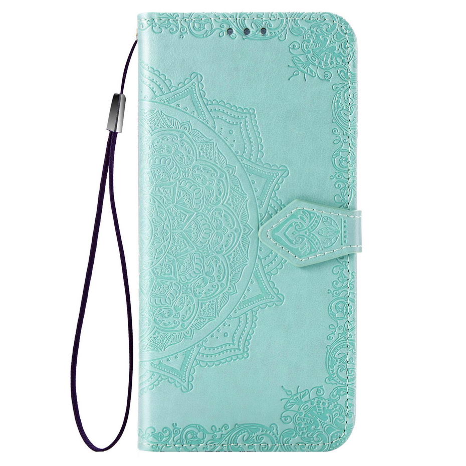 Huawei Y5P Phone Case FOR Huawei Y5P Case Silicone Bumper Leather Flip Case FOR Huawei Y5P Black Fundas: Green