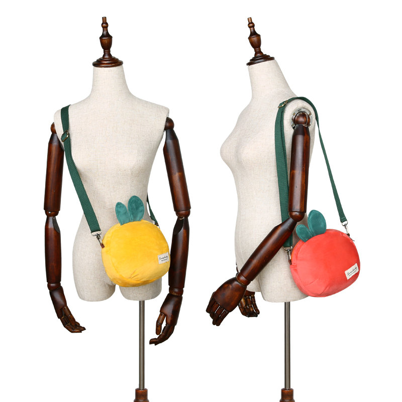 Persimmon kleine tasche weibliche neue cartoon obst diagonal tasche nette student plüsch tasche