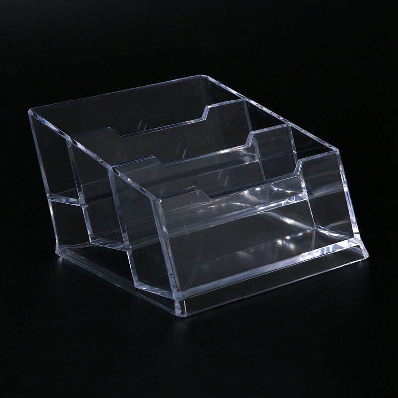 Plastic 3-Tier Clear Business Card Stand Holder