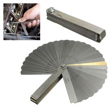 VEHEMO Measuring Tool Stainless-Steel Filler Gauge SAE Measuring Tool Feeler Measure Dual Marked Foldable Gap Metric Rulers