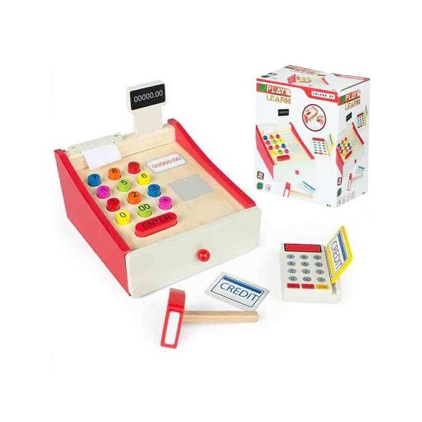Registratore di cassa di legno con Accessori Woomax (6 pz)