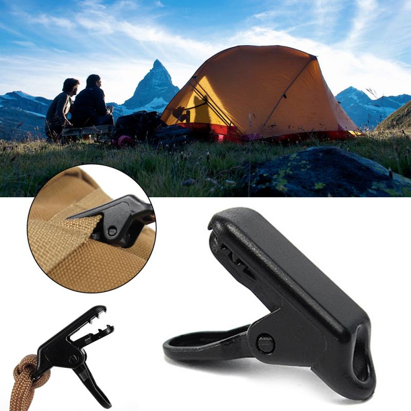 10PCS Tent Clip Adjustable Plastic Heavy Duty Windproof Awning Clamp Outdoor Camping Tent Alligator Clip Nylon Jaw Grip Trap
