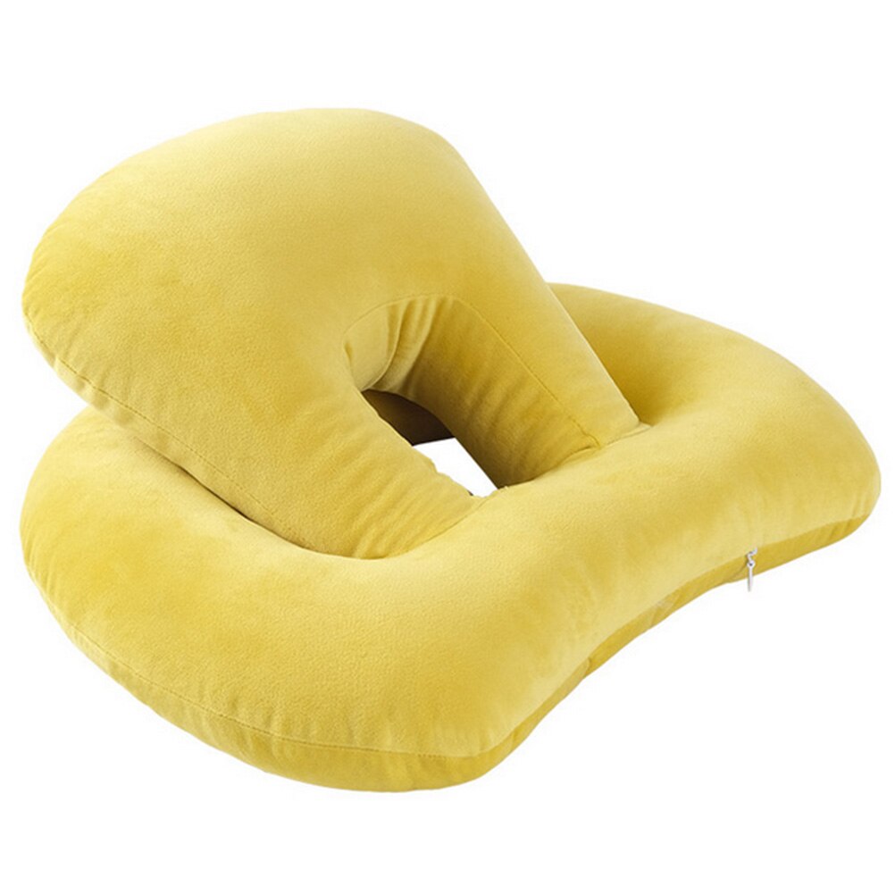 Octopus Hollow Napping Pillow Office Sleepy Pillow Travel Pillow Neck Protection Pillow Back Support Rest Memory Cotton Pillow: Yellow
