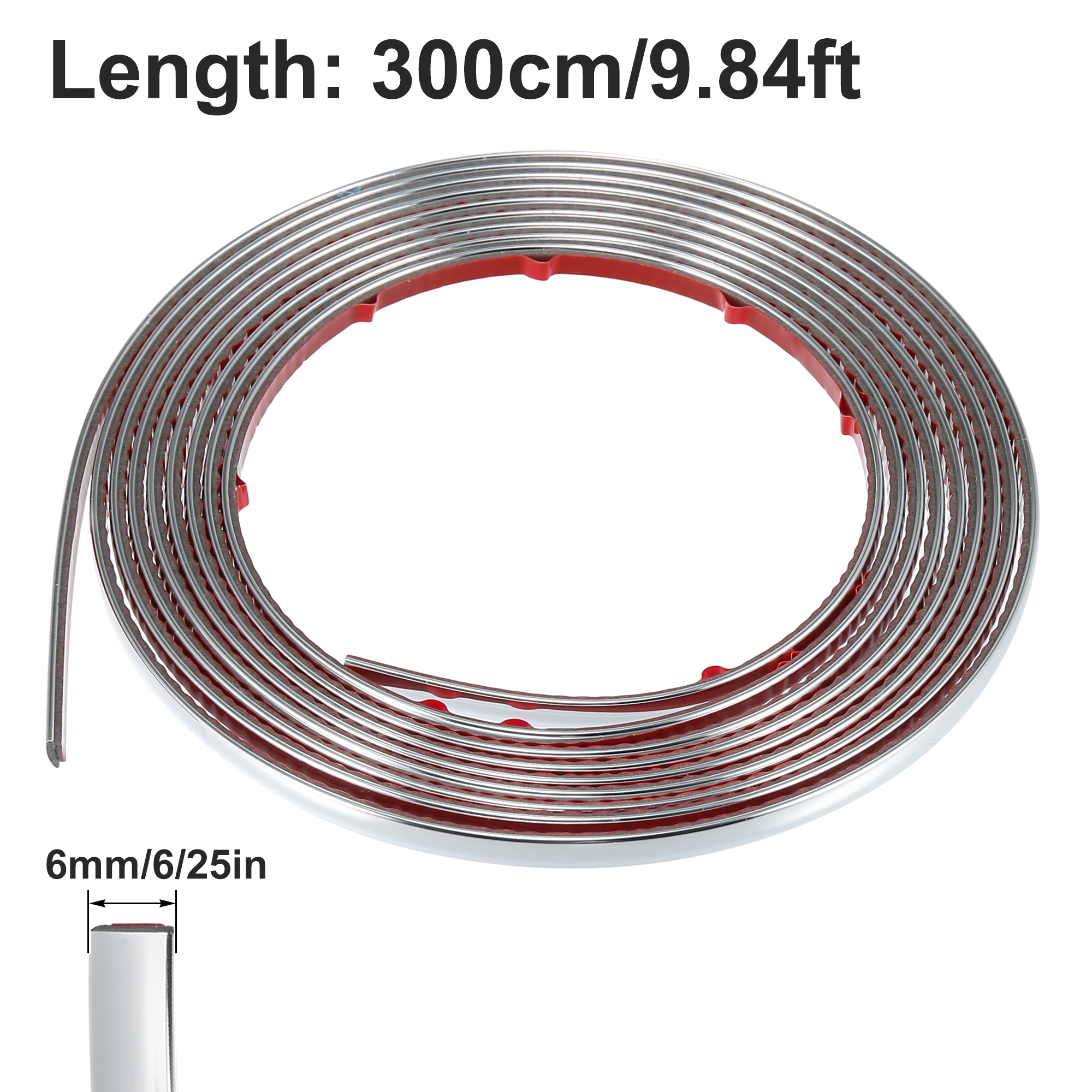 Tira de carrocería cromada para Exterior de coche, 3M/5M, parachoques, moldura protectora para puerta de coche, pegatina embellecedora de estilo, 6MM, 8MM, 10MM, 12MM, 15MM, 20MM, 30MM