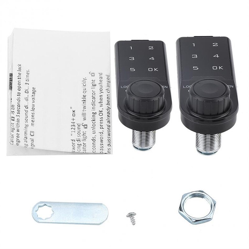 1pcs Electronic Cabinet Lock Press Keypad Password Access Lock (L20) & 1pcs 12V 2A Electric Magnetic Lock 150KG/330Lb Fail Safe