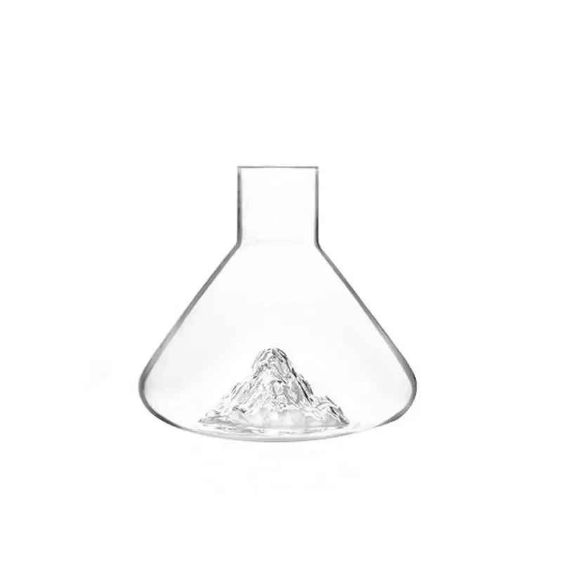 European Iceberg Waterfall Wine Decanter Transparent Lead-Free Crystal Glass Wine Dispenser Barware Quick Decanters: Clear