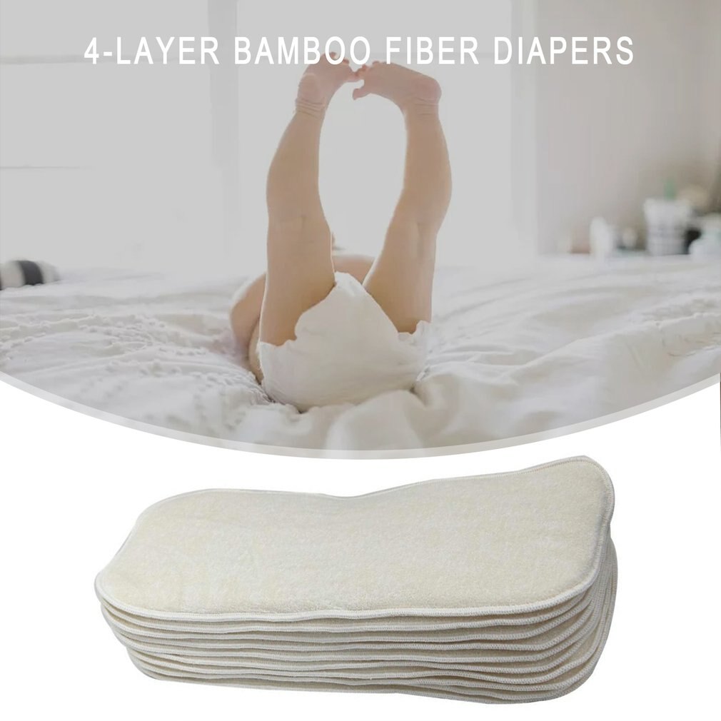Ademend 4-Layer Bamboevezel Luier Wasbaar En Milieuvriendelijk Super Absorberende Babycommode Pad