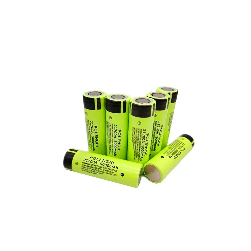 100%  genopladelige lithium-ion-batterier med ægte kapacitet 3.7v 21700 mah 5000 flad top, der bruges til lommelygte og bilbatterikomponenter