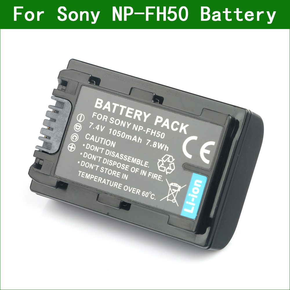 LANFULANG NP-FH50 NP FH50 batería para cámara Digital + cargador para Sony NP FH30 FH40 FH60 FH70 FH100 DCR SR35 SR42 SR45 SR82
