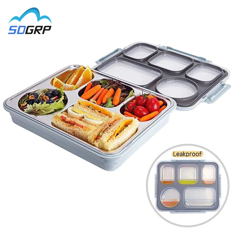 Rvs Lunchbox Voor Kid Verwarmd Lunchbox Keuken Accessoires Bento Box Maaltijd Prep Voedsel Container Opslag