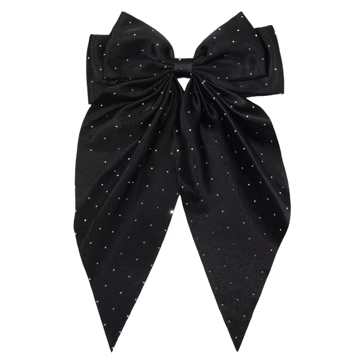 Horquilla con lazo para niña, pasador de cinta de gasa, accesorios para el cabello a la , tocado con Clip de primavera para mujer con lazo en la espalda: Azul cielo