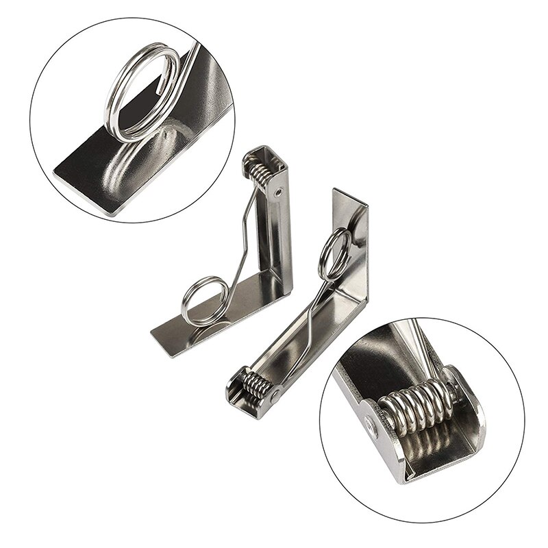 2 stk dukklemmer i rustfritt stål piknikborddukholder borddekselklemmer til hjemmet