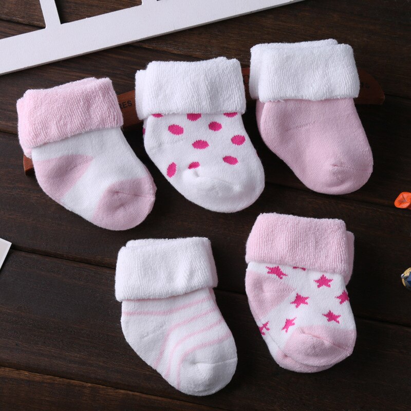 Neueste 5 teile/los Baby socken Weiche Baumwolle Baby Mädchen Jungen Socken Reine Baby Zubehör freundlicher Socken: Baby Socken 6 / 7-12M