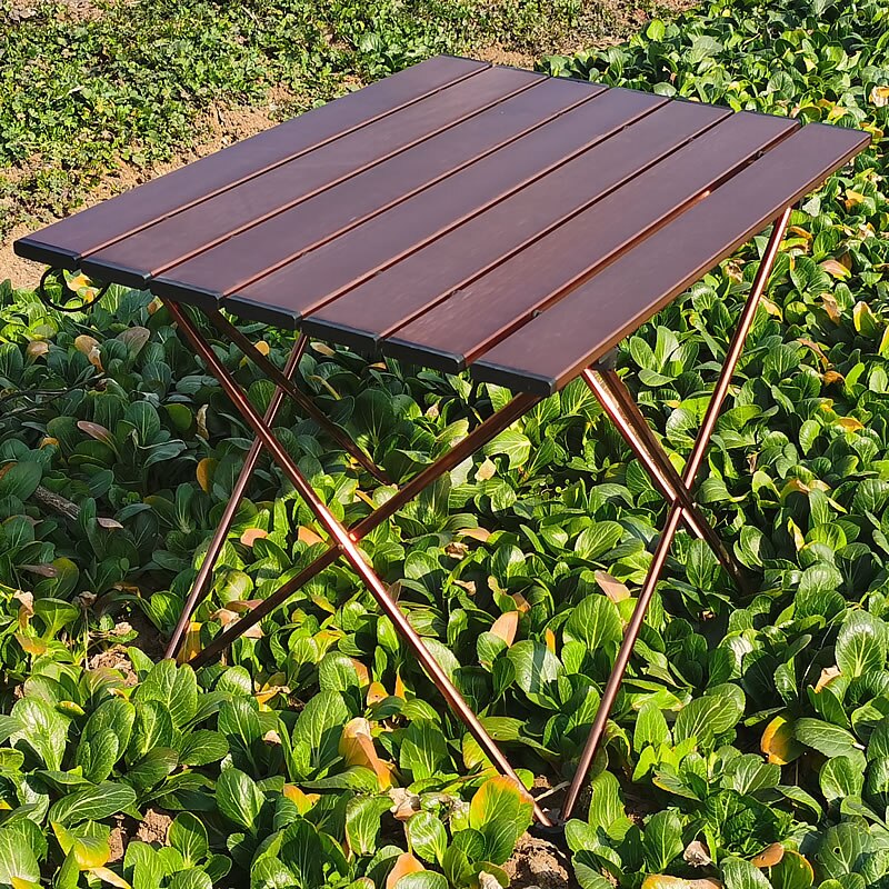 Outdoor Folding Aluminum Alloy Dining Table Camping Barbecue Table Casual Aluminum Plate Dining Table Large