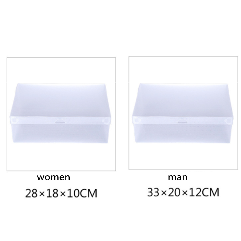 10 stuks Plastic Schoenendoos Transparante Schoenendoos Opbergdoos Opvouwbare Schoenen Case Houder Schoenendoos Transparante Schoenen Organisator Dozen