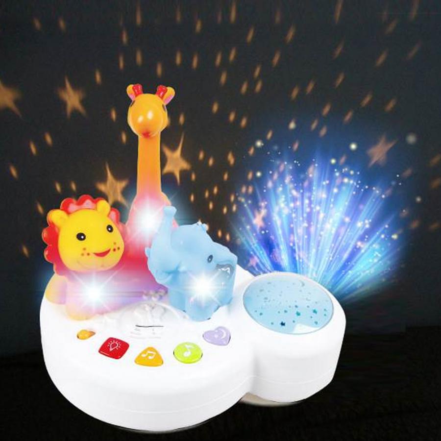 Baby Infant Eletric Musik Projektion Spielzeug Niedlichen Tier Schlaf Projektion Lampe Mit Licht Pädagogisches Spielzeug