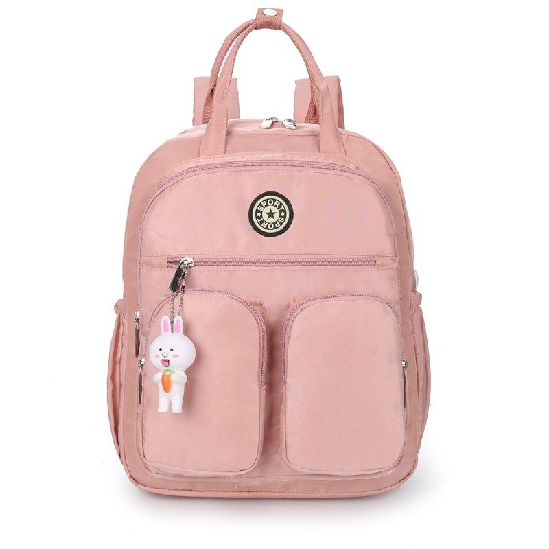 Vrouwen Rugzak Tiener Meisjes Schooltassen Nylon Roze Draagbare Multi-Pocket Back Pack Jeugd Casual College Stijl Bagpack