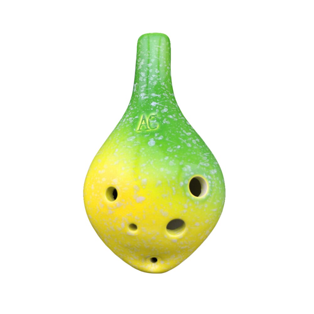6 hulls keramiske ocarina alt c vinflaske stil musikkinstrument med lanyard note for musikkelskere og lærende