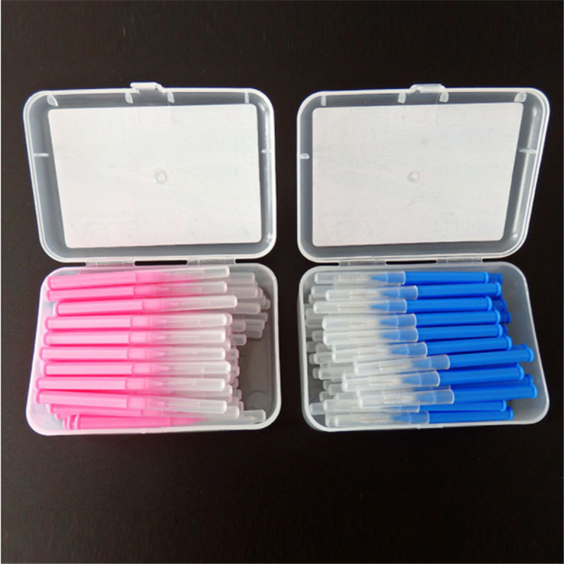 60 Stks/doos Volwassenen Interdentale Borstels Schoon Tussen Tanden Floss Kwasten Tandenstoker Tandenborstel Dental Oral Care Tool 5 Kleur Gezondheid