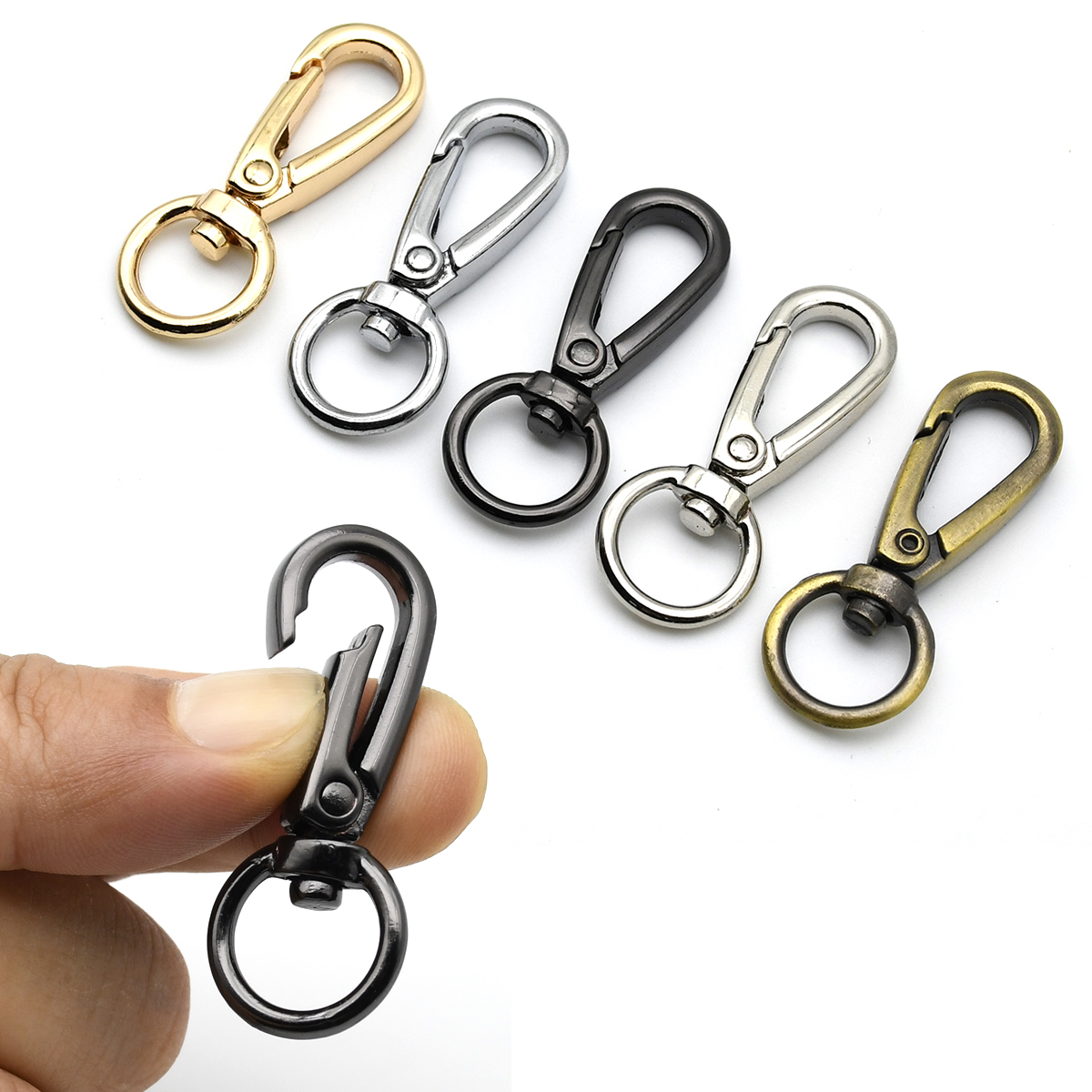 Draaibare Karabijn Karabijnhaak Metalen Karabijnhaak Trigger Clip Gesp Sleutelhanger O Ring Hondenriem Tas Onderdelen Handtas DIY Accessoires