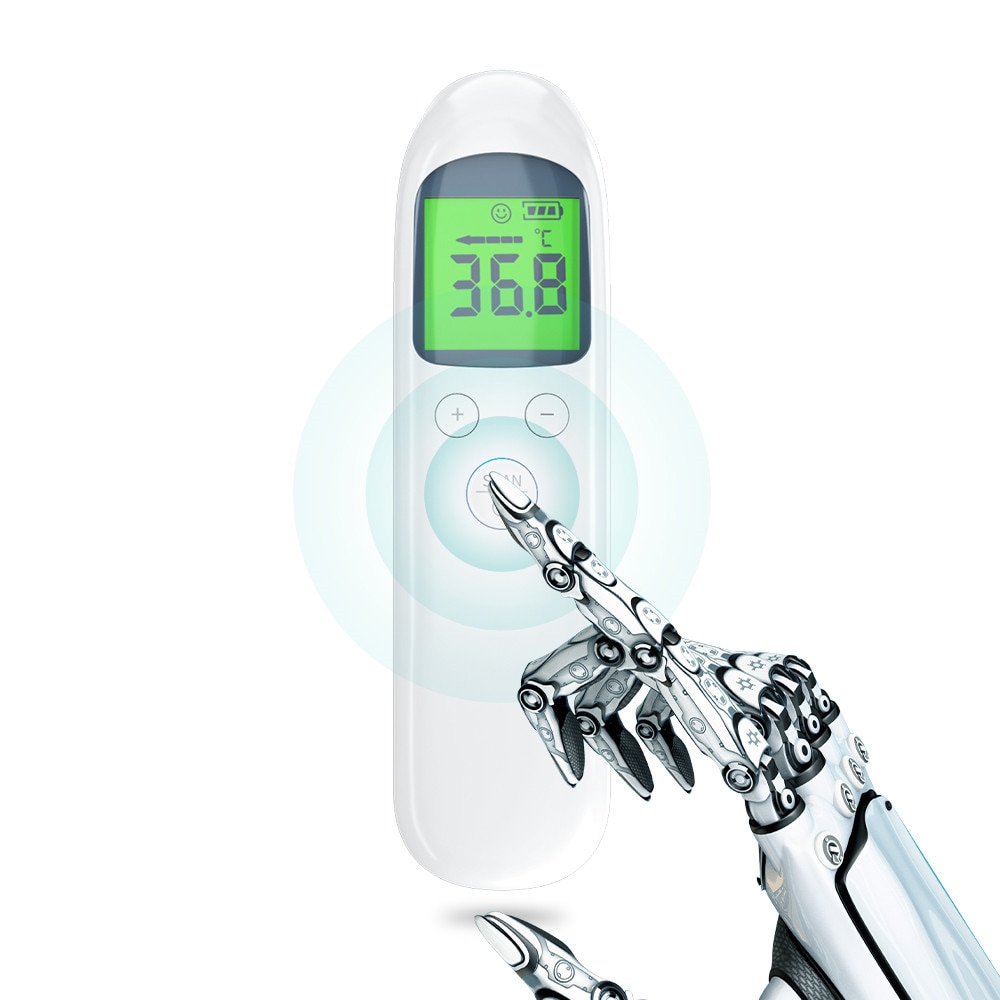 Lcd-baggrundsbelysning infrarødt digitalt termometer pande ir måling af kropsoverfladetemperatur berøringsfri termometro