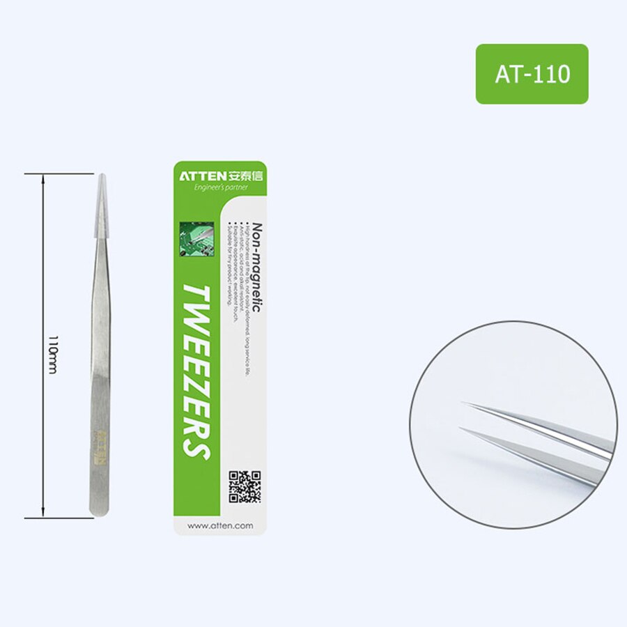 Atten Roestvrijstalen Pincet Corrosiewerende Precisie Pincet Elektronische Rvs Lange Pincet Tang Pincette