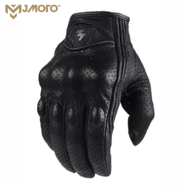 For Icon Leather Motorcycle Gloves Summer Perforated Classic Motorcyclist Gloves Women Enduro MX MTB Biker Accessories: Perforation / M
