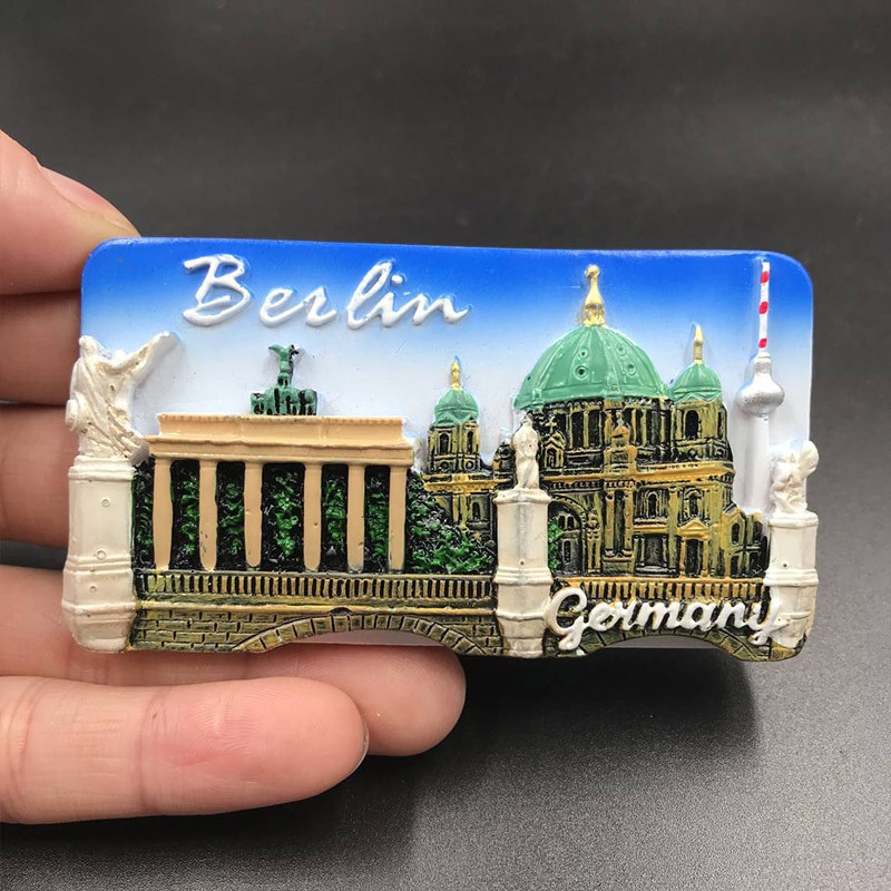 fridge magnet Germany dubai Italy Korea refrigerator paste magnetic 3d Berlin wishing fountain collection Tourist souvenir