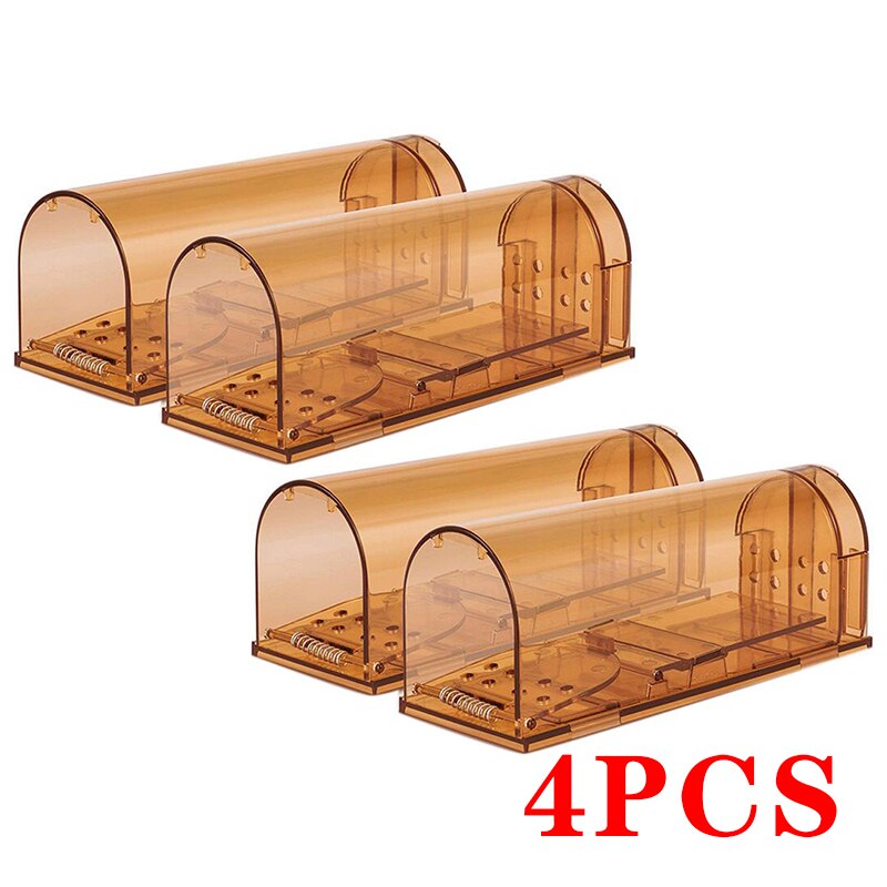 Household high-voltage Electronic Rat Trap Reusable Electric Rat Traps Killer Mice Multifunctional Mouse Trap Mouse Cage: E 4PCS