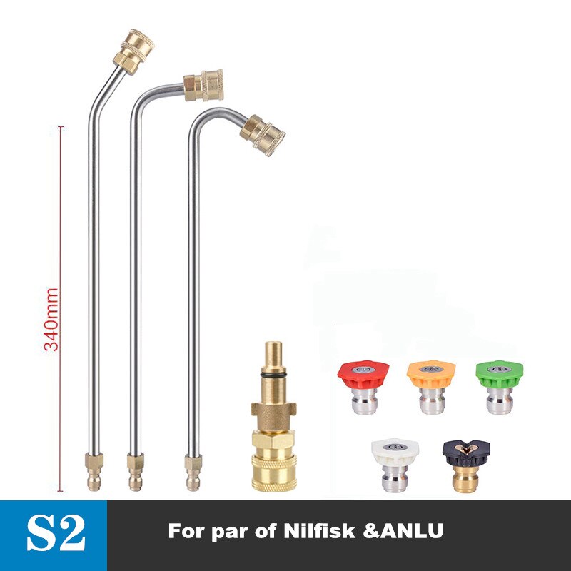 High Pressure Washer Gutter Cleaner Attachment For Lance/Wand 1/4" Quick Connect,for Lavor for Nilfisk for Bosch car accessories: Blue