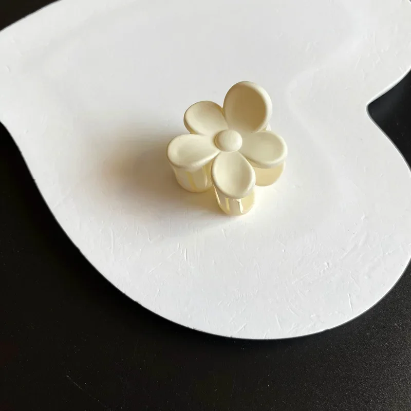6 uds nueva pinzas para el cabello de flores para mujer pinzas para el cabello pequeñas pinzas de cangrejo cola de caballo esmerilada Clip de tiburón tocado accesorios para el cabello: Rosa