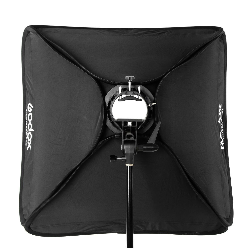 GODOX 40x40/50x50/60x60/80x80cm Softbox with S Type Bracket Stable Bowens Mount Flash Bracket Mount Foldable Softbox Kit