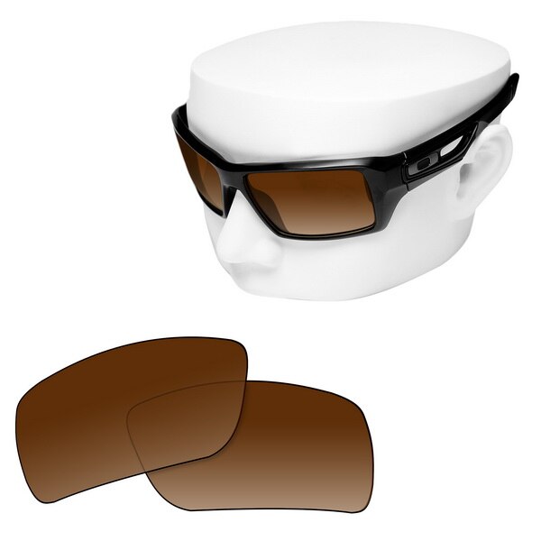 Oowlit polariserte erstatningslinser til-oakley øyelapp 2 oo9136 solbriller: Brun gradient