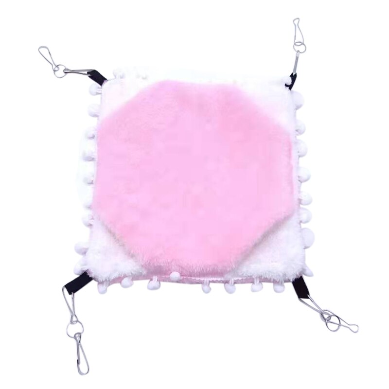 Kleine Ebene Hamster Hängematte 2 Ebene Vlies Versteck für Zucker Segelflugzeug Eichhörnchen R9JC: Rosa / S
