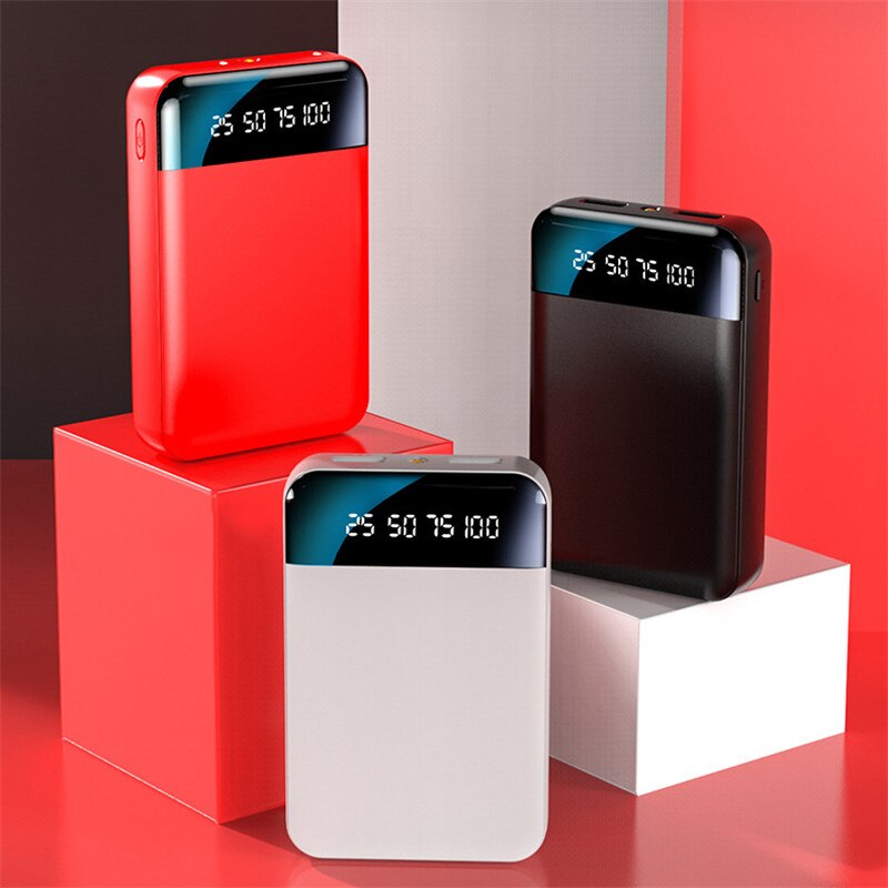 30000mAh Mini Energie Bank Tragbare Telefon Ladegerät draussen Reise Energie LED Beleuchtung LCD Digital Anzeige Externe Batterie Pack