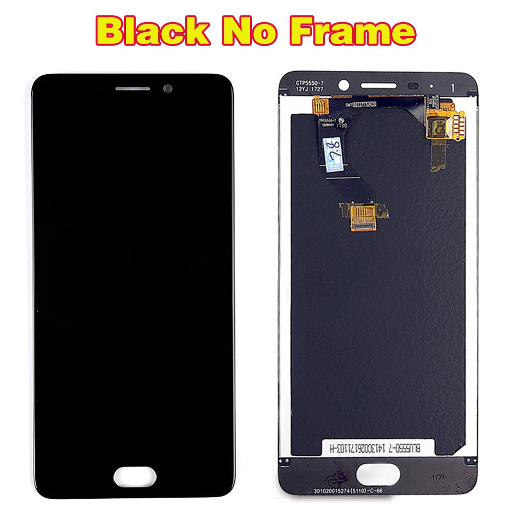 LCD Screen Replacement for Meizu M6 Note - 5.5 inch 1920x1080 Display with Frame & Touch Digitizer: Black without Frame