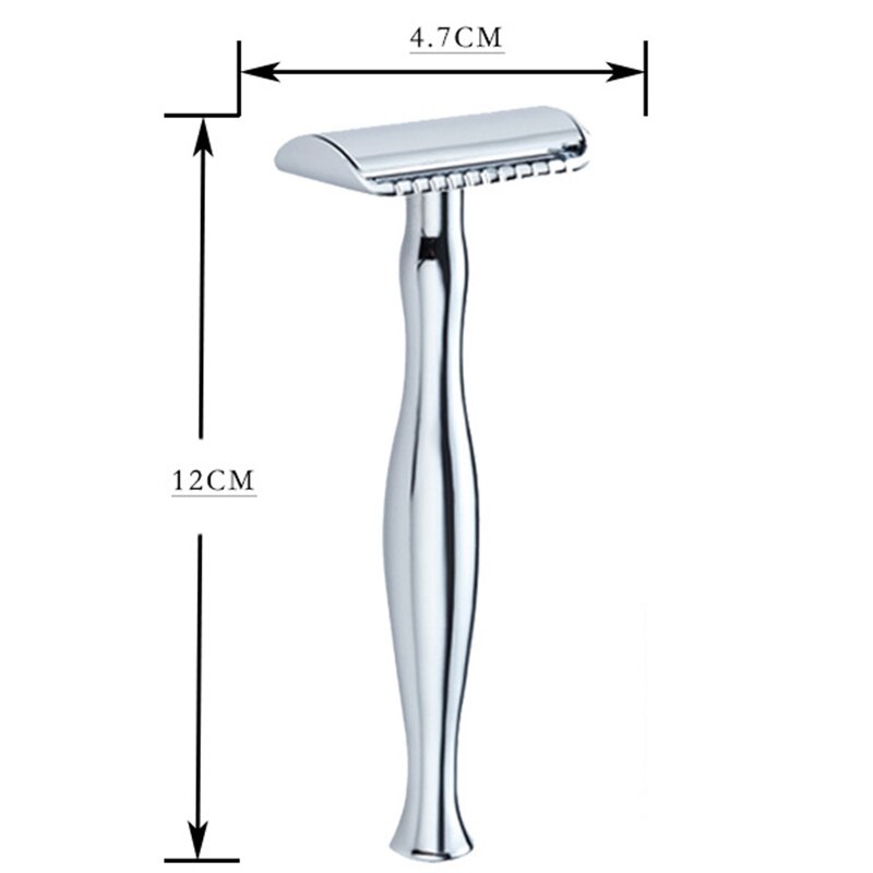 Long Handle Razor Copper-Zinc Alloy Men's Double-Sided Portable Razors Safety Shaver