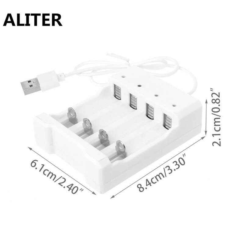 Spina USB adattatore per caricabatterie ricaricabile AA/AAA a 4 Slot universale da 1.2V