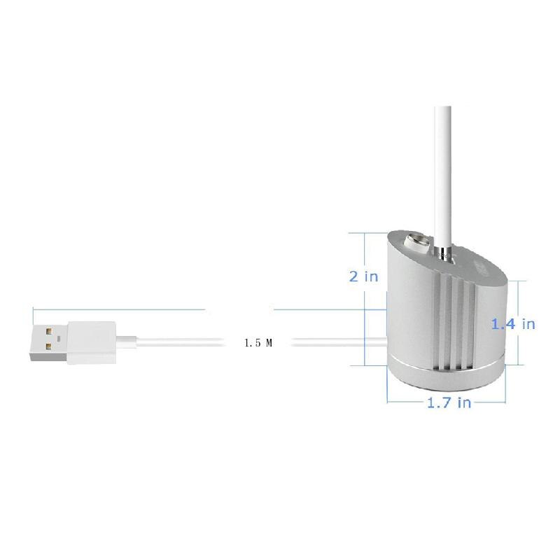 1.5M Opladen Kabel Afneembare Aluminium Charger Charging Dock Station Stand Houder Voor Apple Ipad Pro Potlood