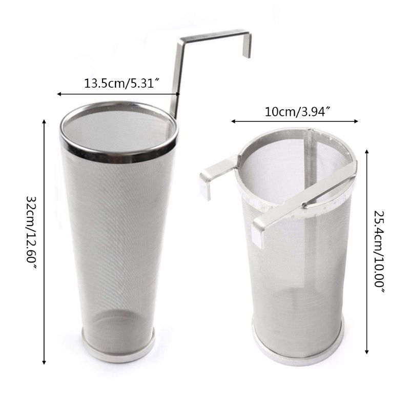 Filtro de cerveza de acero inoxidable de 300 micras con gancho para café casero
