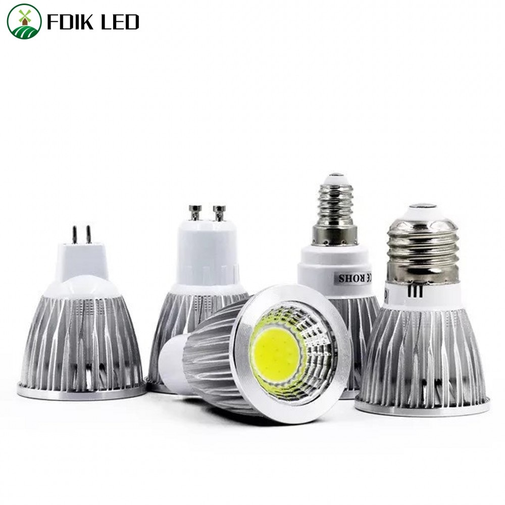 Led valo 9w 12w 15w 20w cob  mr16 gu10 e27 e14 led himmentävä urheiluvalolamppu suuritehoinen polttimo  mr16 12v e27 gu10 gu5.3 e14 cob polttimo